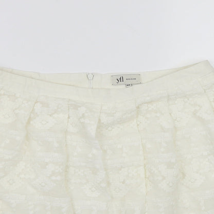 yfl Womens White   A-Line Skirt Size 12