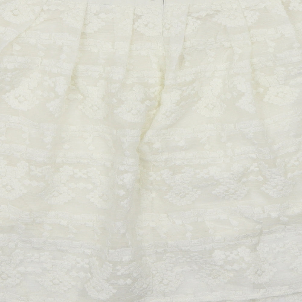 yfl Womens White   A-Line Skirt Size 12