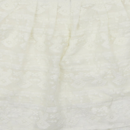 yfl Womens White   A-Line Skirt Size 12