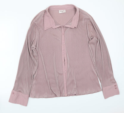 Bonmarché Womens Pink   Basic Button-Up Size 22