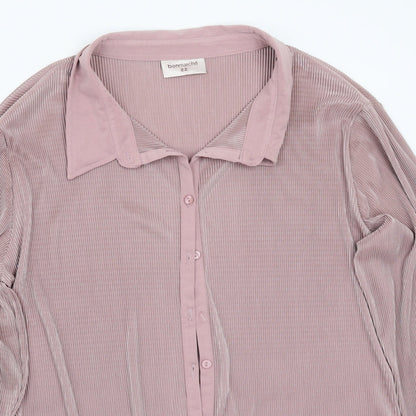 Bonmarché Womens Pink   Basic Button-Up Size 22