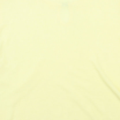Womens UK Size M Carolyn Taylor Yellow Basic T-Shirt