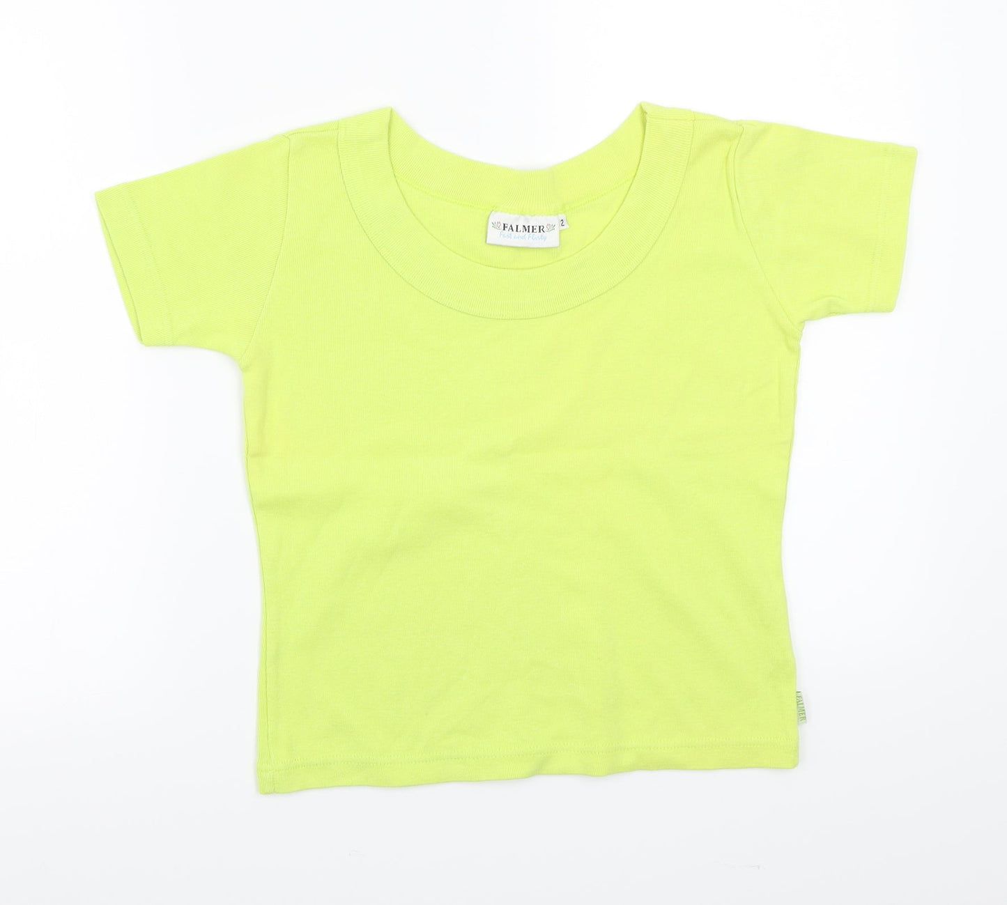 Womens UK Size 2 Falmer Green Basic T-Shirt