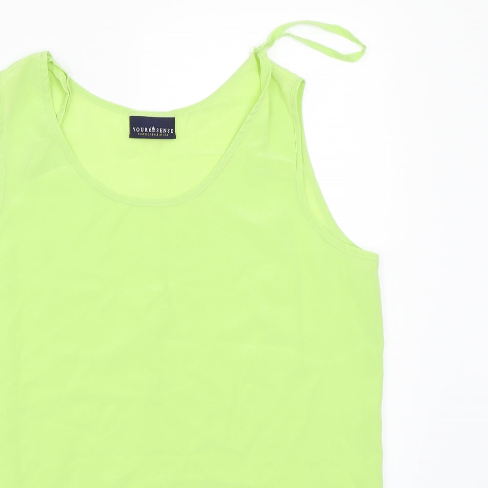 Womens UK Size 10 Your 6th sense Green Basic T-Shirt