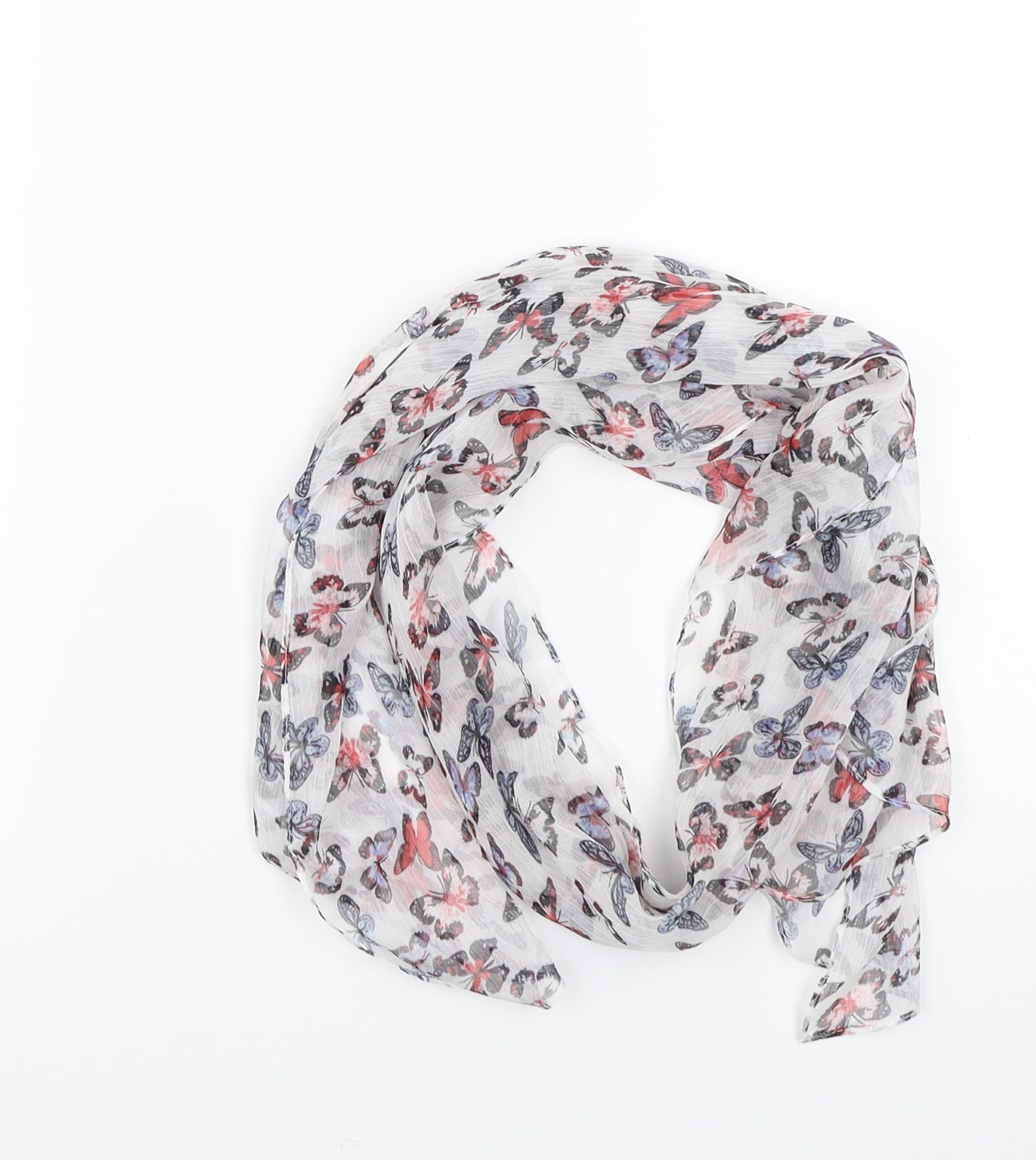 Preworn Womens White Animal Print   Scarf