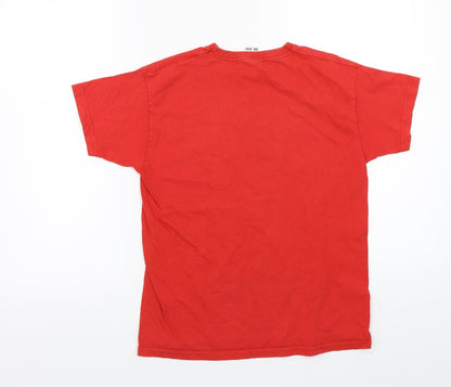 Fruit of the Loom Girls Red   Basic T-Shirt Size 9-10 Years