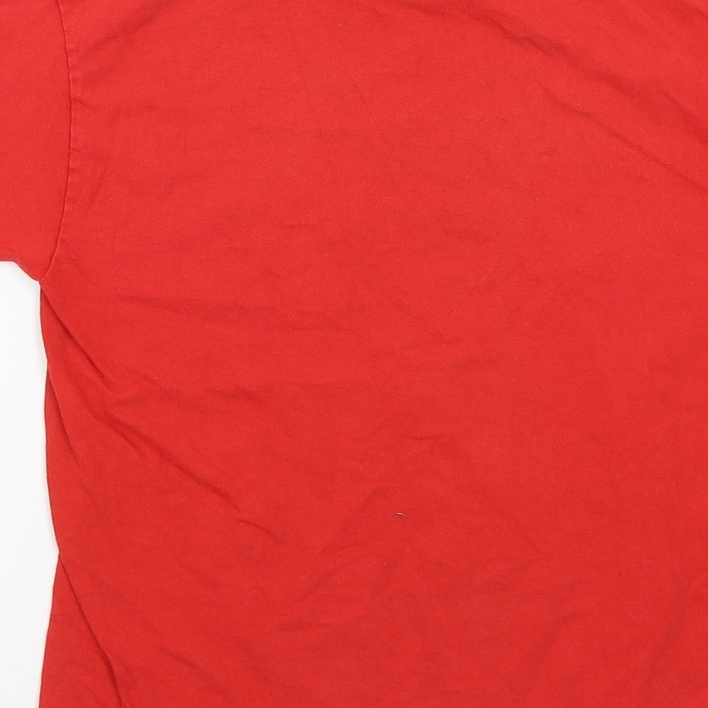 Fruit of the Loom Girls Red   Basic T-Shirt Size 9-10 Years