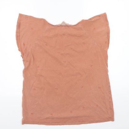 Womens UK Size 14 NEXT Orange Basic T-Shirt