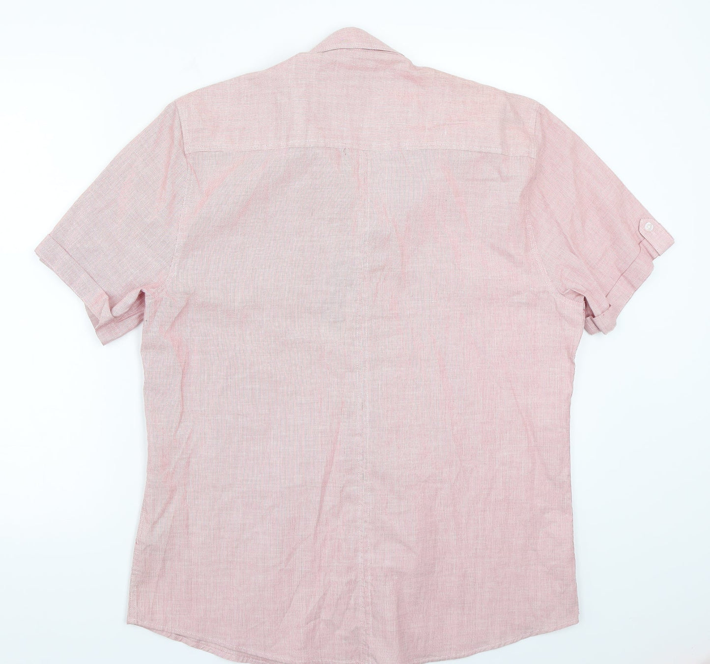 Mens UK Size L Easy Red  Button-Up Long Sleeve Casual Shirt