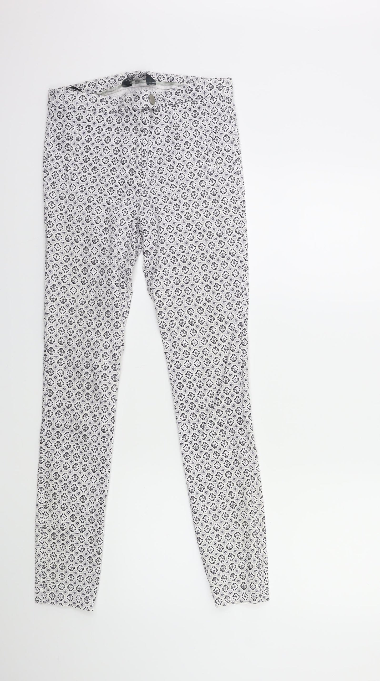 Womens UK Size 8 Dorothy Perkins Regular Fit  White Trousers