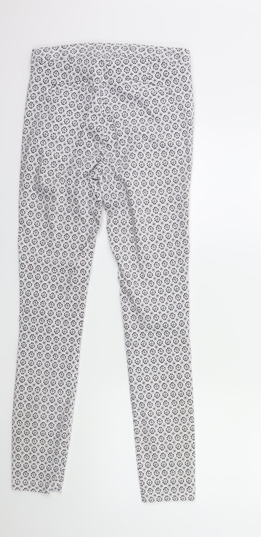 Womens UK Size 8 Dorothy Perkins Regular Fit  White Trousers