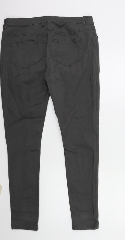 Womens UK Size 14 Denim & Co. Regular Fit Chino Green Trousers