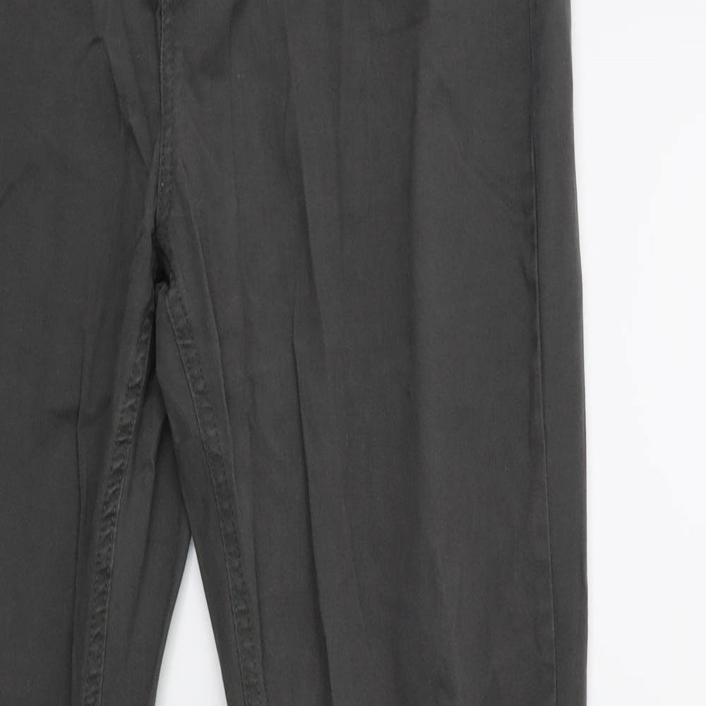 Womens UK Size 14 Denim & Co. Regular Fit Chino Green Trousers