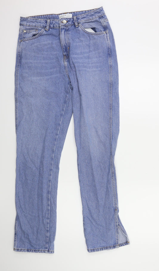 Denim & Co. Womens Blue  Denim Straight Jeans Size 12 L31 in