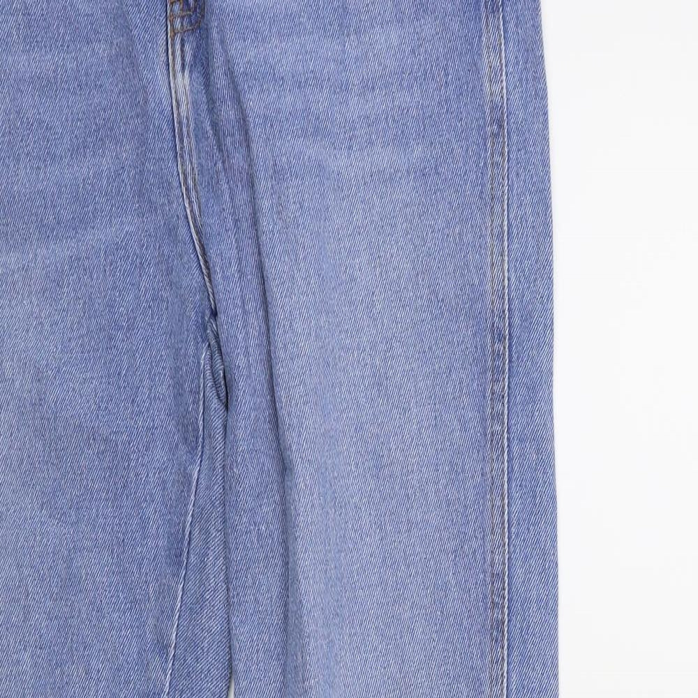Denim & Co. Womens Blue  Denim Straight Jeans Size 12 L31 in