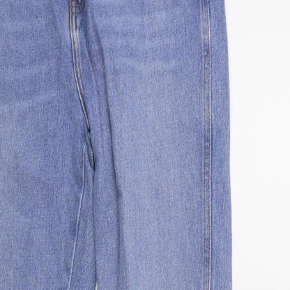 Denim & Co. Womens Blue  Denim Straight Jeans Size 12 L31 in