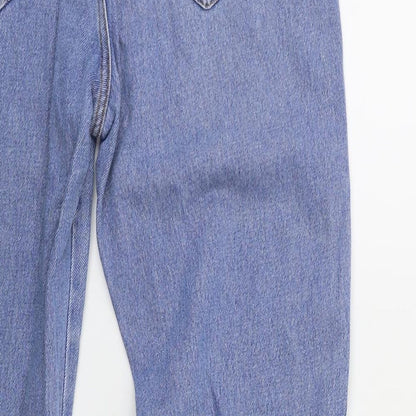 Denim & Co. Womens Blue  Denim Straight Jeans Size 12 L31 in