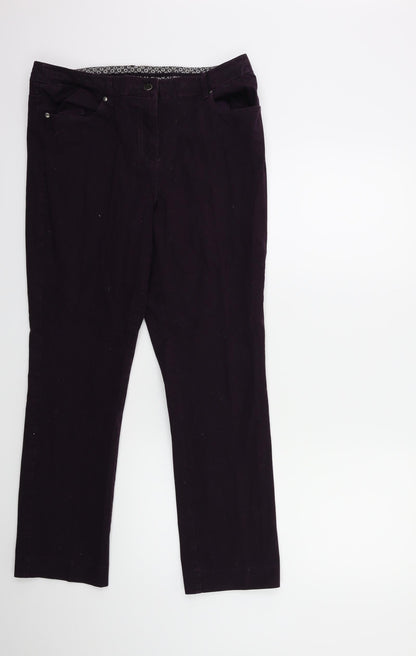 Maine Womens Purple   Trousers  Size 14 L29 in