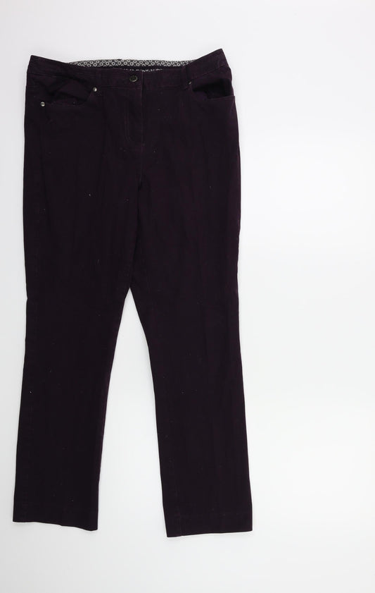 Maine Womens Purple   Trousers  Size 14 L29 in