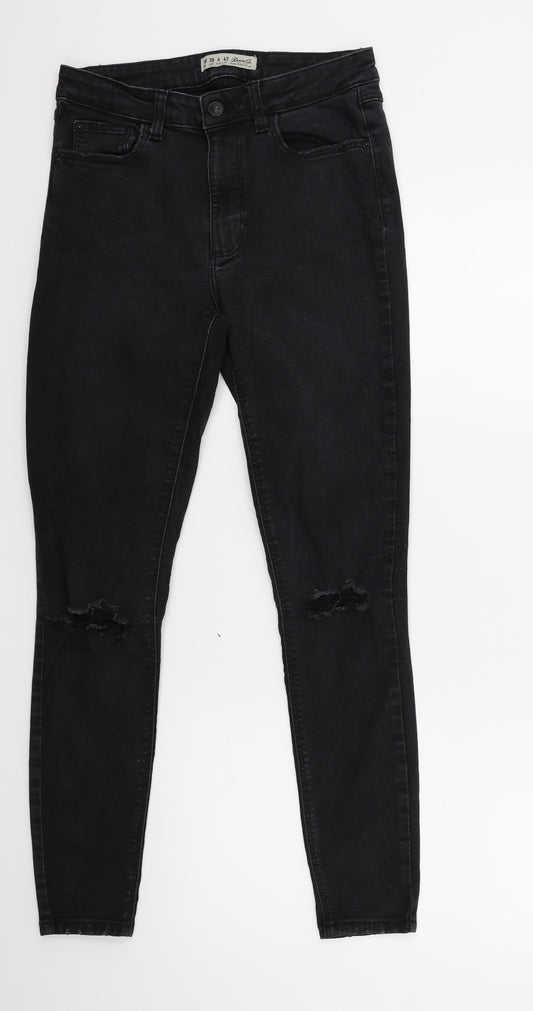 Denim & Co. Womens Black  Denim Skinny Jeans Size 10 L27 in