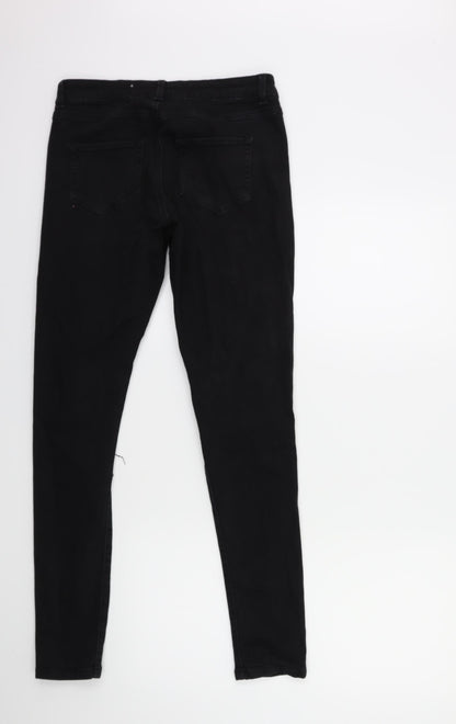 Denim & Co. Womens Black  Denim Skinny Jeans Size 10 L29 in