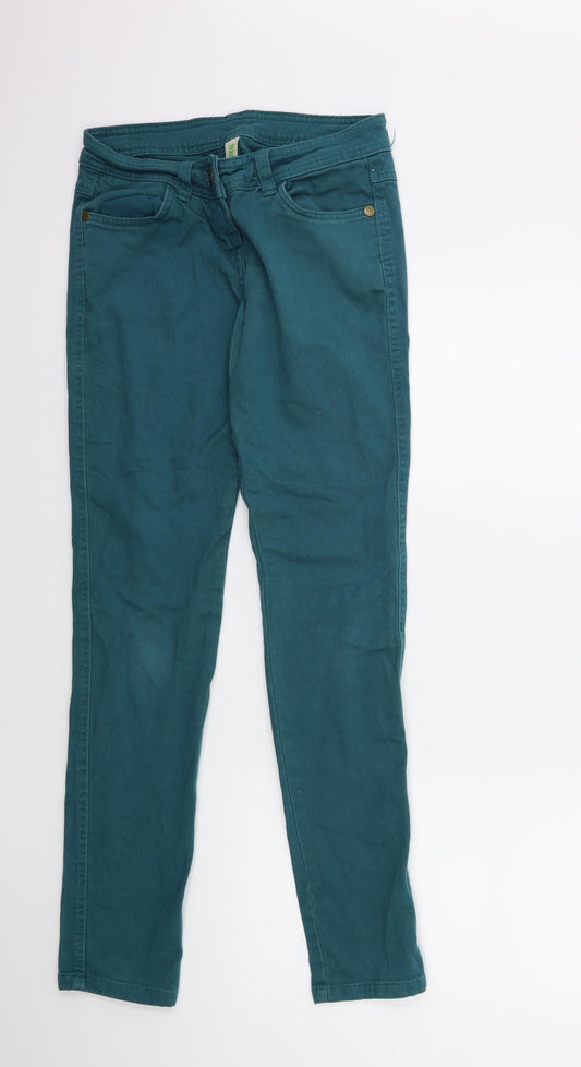 Denim & Co. Womens Blue  Denim Skinny Jeans Size 10 L31 in