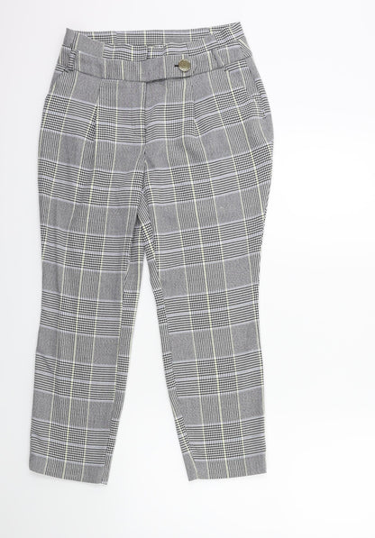Dorothy Perkins Womens Green Check  Trousers  Size 10 L25 in