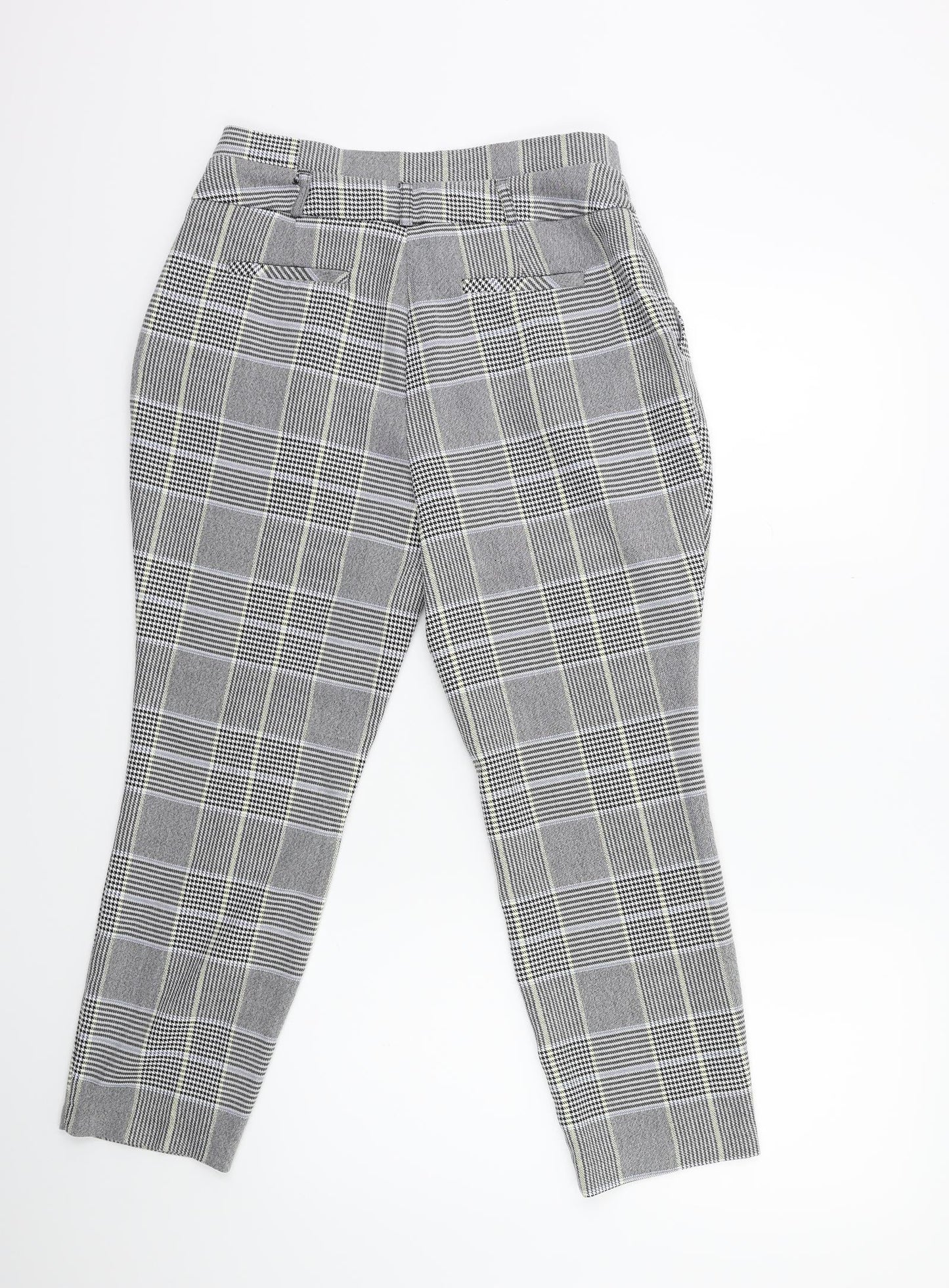 Dorothy Perkins Womens Green Check  Trousers  Size 10 L25 in