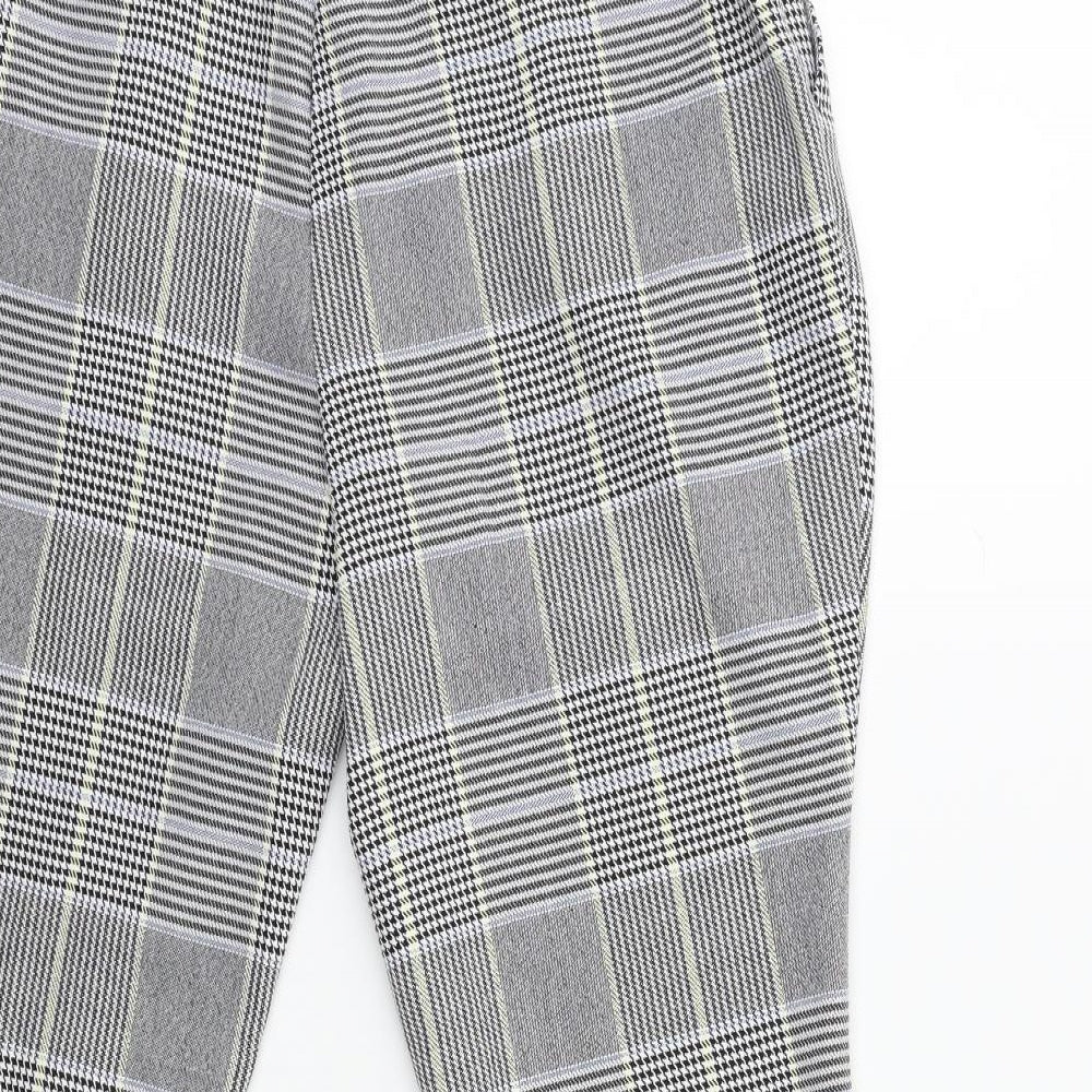 Dorothy Perkins Womens Green Check  Trousers  Size 10 L25 in