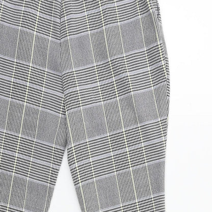 Dorothy Perkins Womens Green Check  Trousers  Size 10 L25 in
