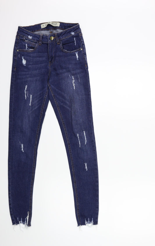 Denim & Co. Womens Blue  Denim Skinny Jeans Size 8 L29 in