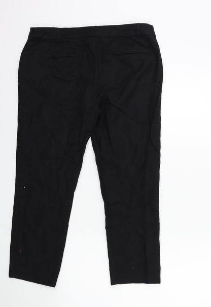 Womens UK Size 32 in Camaïeu Regular Fit Cargo Black Trousers