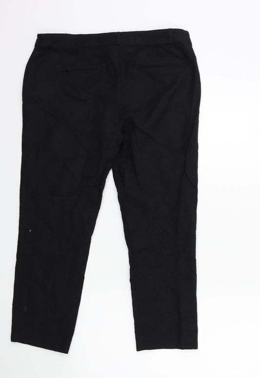 Womens UK Size 32 in Camaïeu Regular Fit Cargo Black Trousers
