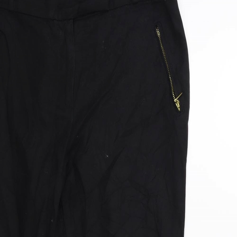 Womens UK Size 32 in Camaïeu Regular Fit Cargo Black Trousers
