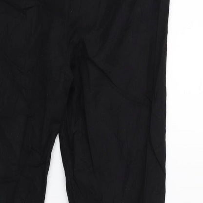 Womens UK Size 32 in Camaïeu Regular Fit Cargo Black Trousers