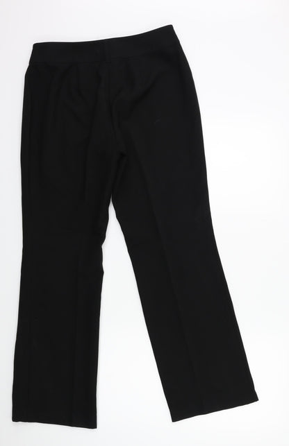 Womens UK Size 10 Papaya Regular Fit  Black Trousers