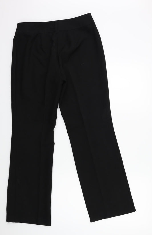 Womens UK Size 10 Papaya Regular Fit  Black Trousers