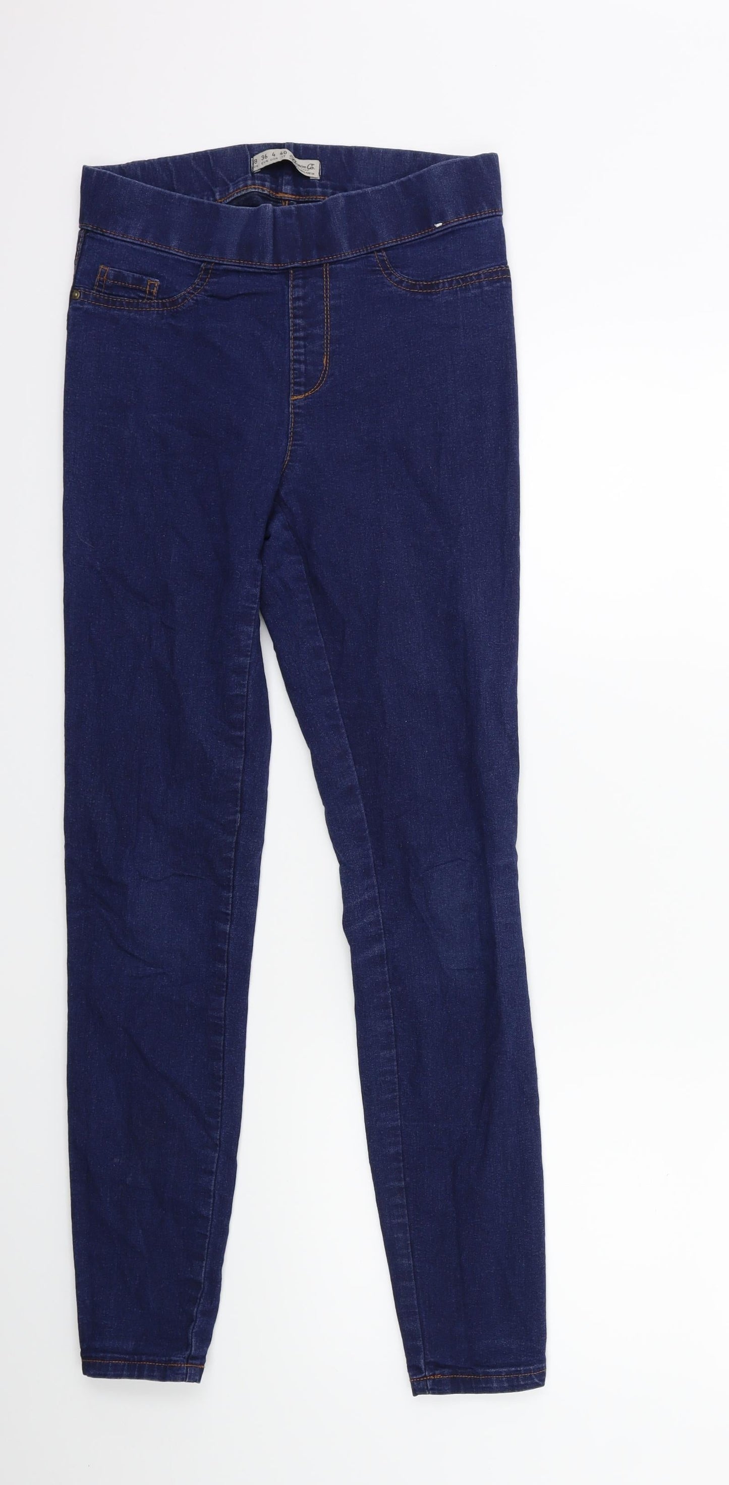 Denim & Co. Womens Blue  Denim Jegging Jeans Size 8 L28 in