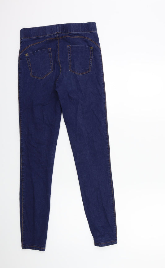 Denim & Co. Womens Blue  Denim Jegging Jeans Size 8 L28 in