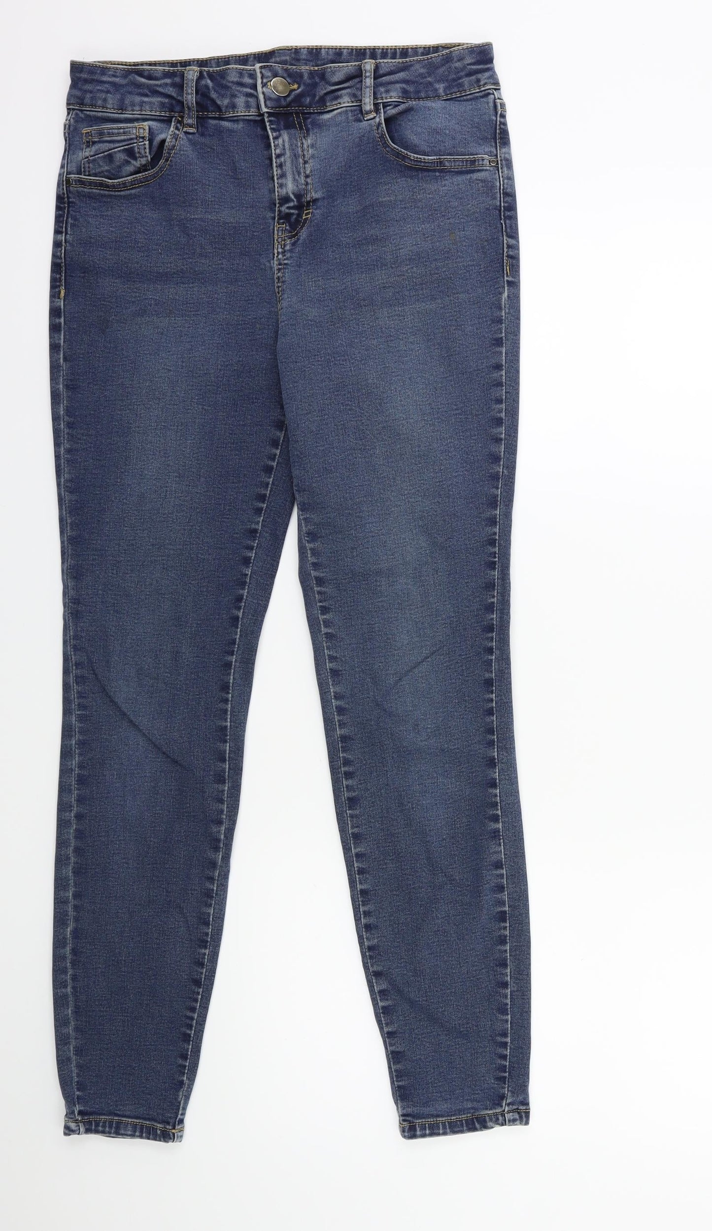 TU Womens Blue  Denim Skinny Jeans Size 12 L20 in
