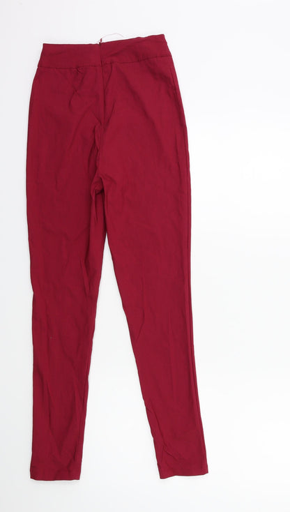 Womens UK Size S Preworn Regular Fit  Pink Trousers
