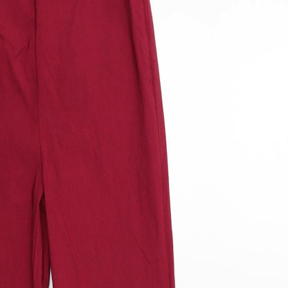 Womens UK Size S Preworn Regular Fit  Pink Trousers