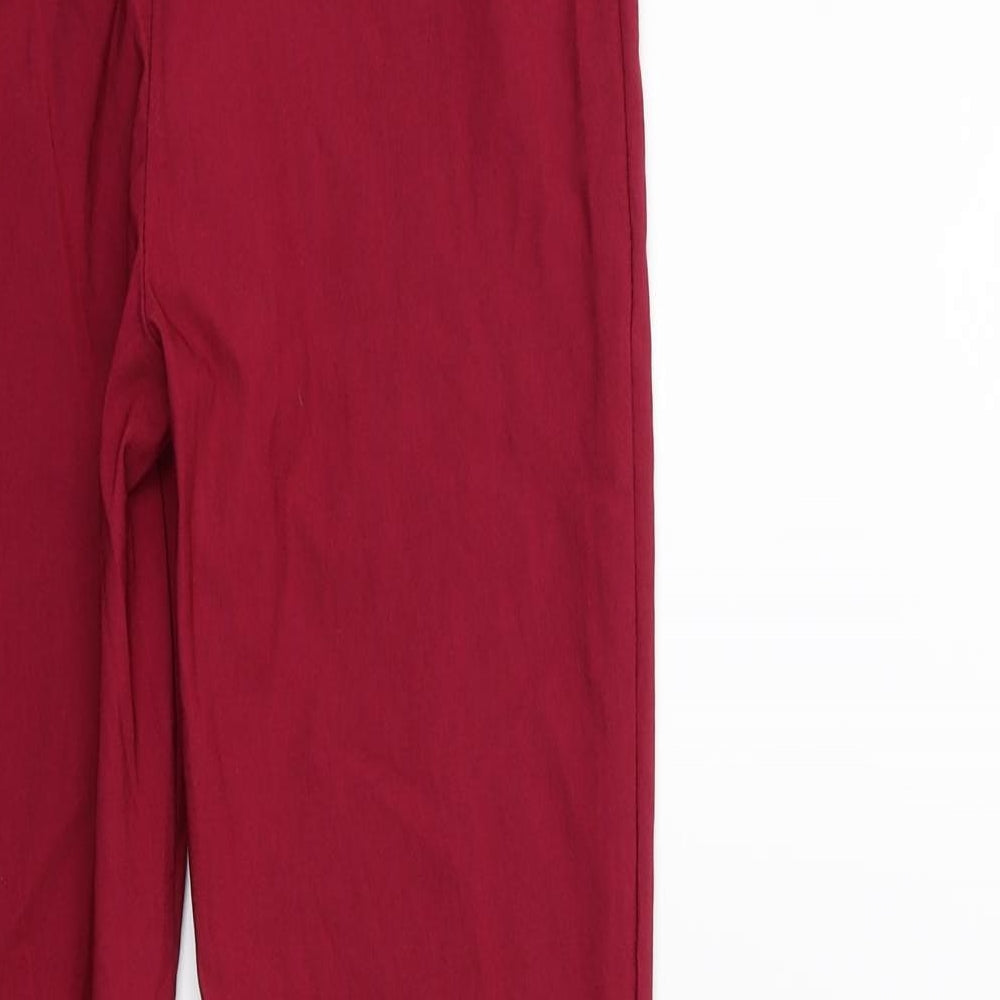 Womens UK Size S Preworn Regular Fit  Pink Trousers