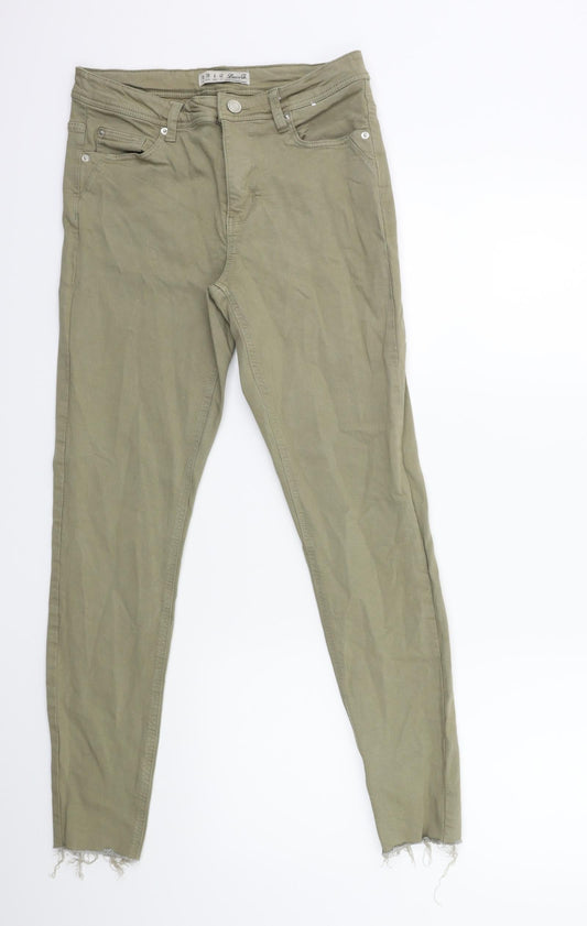 Denim & Co. Womens Green  Denim Skinny Jeans Size 10 L27 in