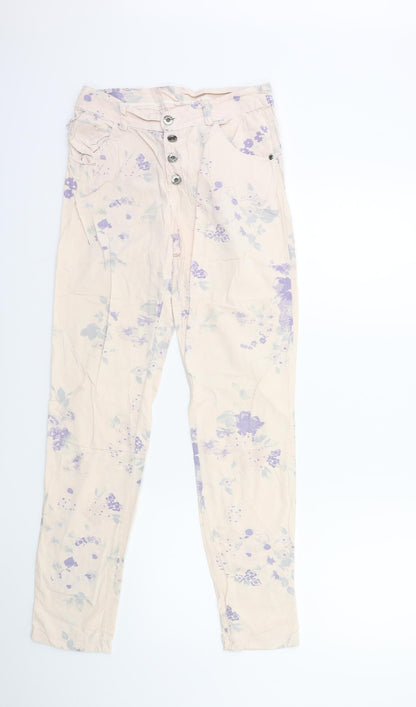 Womens UK Size 26 in Preworn Regular Fit Skinny Pink Jeans