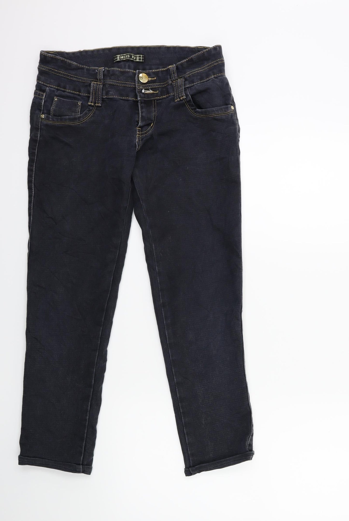 miss Womens Black  Denim Cropped Jeans Size 30 in L26 in