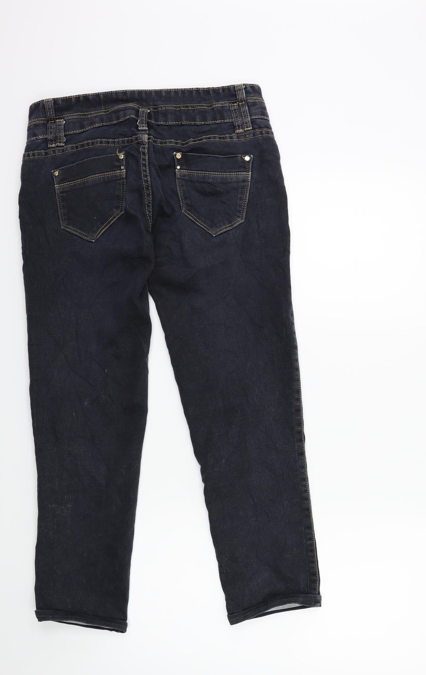 miss Womens Black  Denim Cropped Jeans Size 30 in L26 in