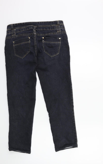 miss Womens Black  Denim Cropped Jeans Size 30 in L26 in