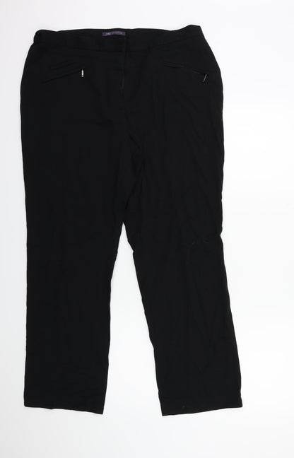 Womens UK Size 16 Marks and Spencer Regular Fit  Black Trousers