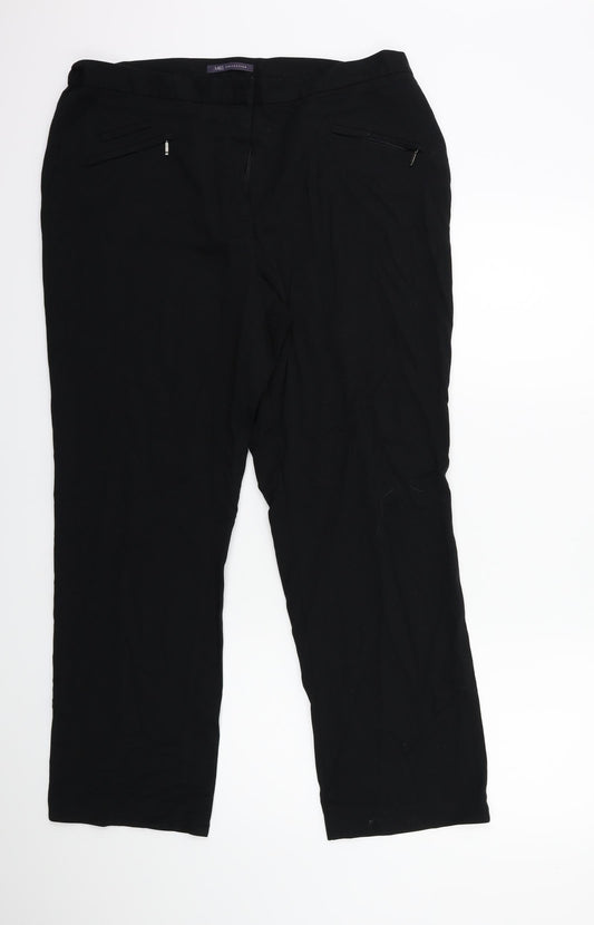 Womens UK Size 16 Marks and Spencer Regular Fit  Black Trousers